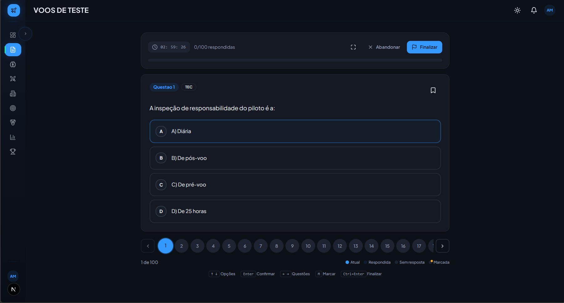 Simulado — DecolaCerto desktop